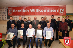 Bereits 40 Jahre sind diese Mitglieder bereits bei der Feuerwehr Haselmühl.